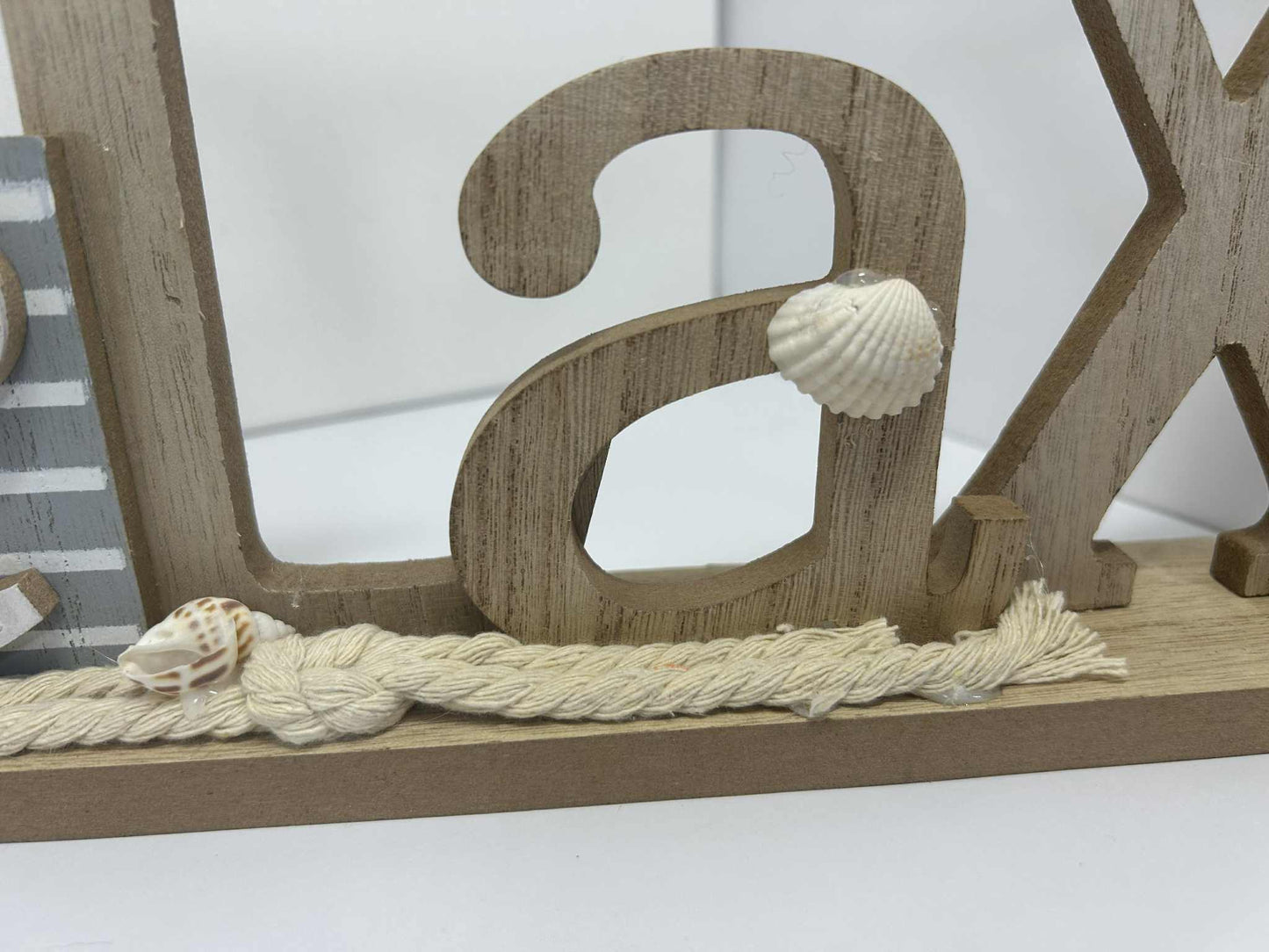 "Relax" en bois décoré style marine de GmbH (39.5*14cm)