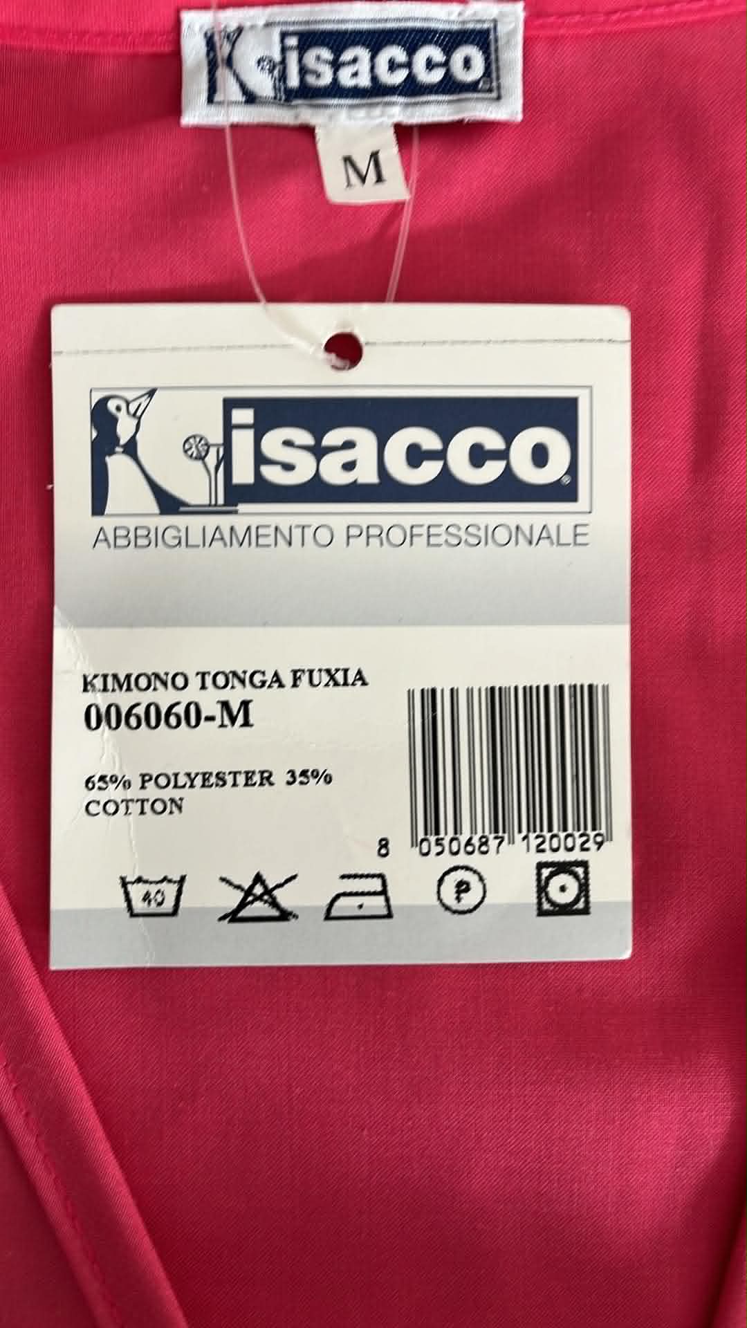 Tunique médicale Kimono Fuchsia Taille M ISACCO