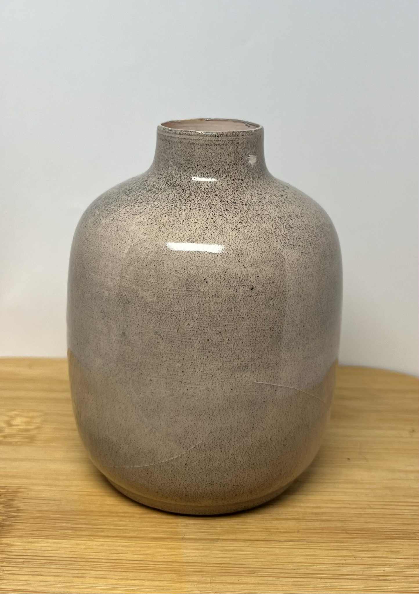 Lot de 2 vases en métal peint beige et kaki 9 cm Gmhb