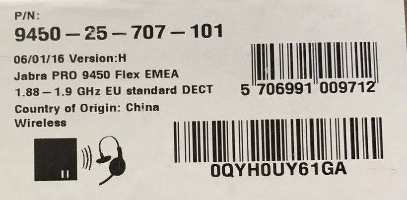 JABRA 9450-25-707-101 OREILLETTE CASQUE