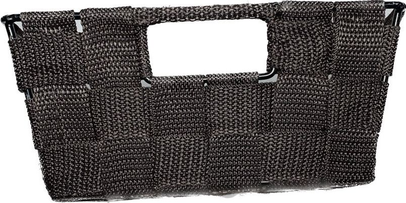 PANIER DECO ARMATURE METALIQUE ET SANGLE EN TRESSE