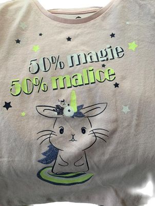 TEE SHIRT MOTIF 50% MAGIE 50% MALICE