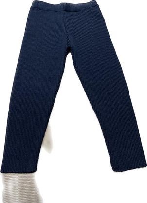 PANTALON BLEU MARINE COTELE