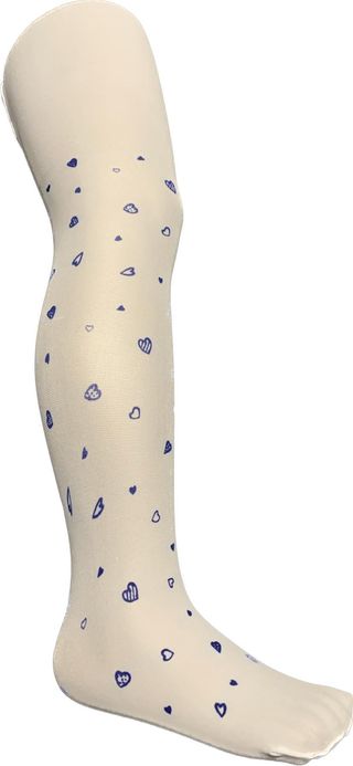 COLLANTS BABY GRAIN DE BLE BLANC MOTIFS BLEUS