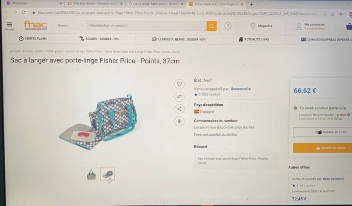 SAC A LANGER FISHER PRICE ARDITEX