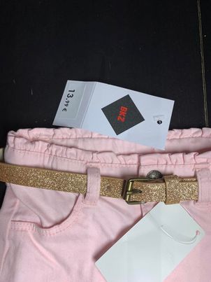 PANTALON ROSE PALE AVEC CEINTURE BKZ