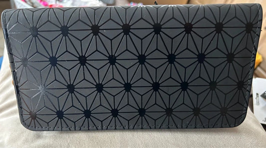 Pochette noire élégante avec motifs incrustés 25*13 cm