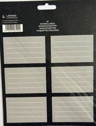 18 ETIQUETTES SCOLAIRES CLASSIQUES LANNOO GRAPHICS