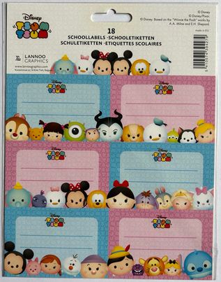 18 ETIQUETTES SCOLAIRES TSUM TSUM DISNEY