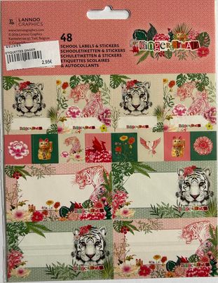 48 ETIQUETTES SCOLAIRES GINGER BREAD LANNOO GRAPHICS