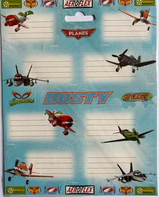 8 ETIQUETTES SCOLAIRES PLANES DISNEY