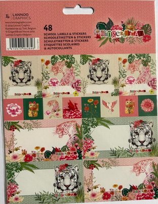 48 ETIQUETTES SCOLAIRES GINGER BREAD LANNOO GRAPHICS