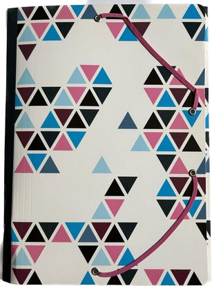 POCHETTE CARTONNEE MOTIFS LOSANGES