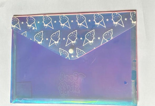 POCHETTE BRILLANTE MOTIFS GLACE PRETTY PARADISE