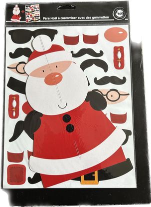 PERE NOEL A CUSTOMISER AVEC GOMMETTES