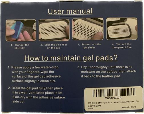 Gel pads pour ceinture d'électrostimulation Smart Fitness