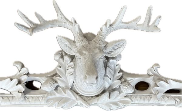 Cadre photo en plâtre blanc, déco cerf , Kare Design