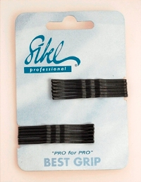 Barrettes ondulées BESTGRIP , 12 pièces noires SIBEL