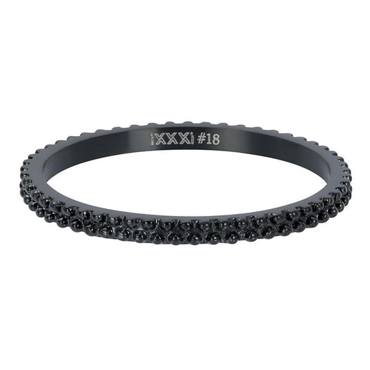 BAGUE IXXXI 2 MM NOIRE