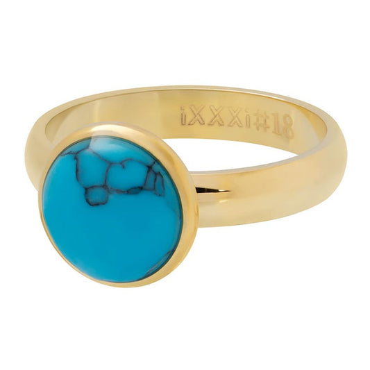 BAGUE  IXXXI TURQUOISE OR TAILLE17