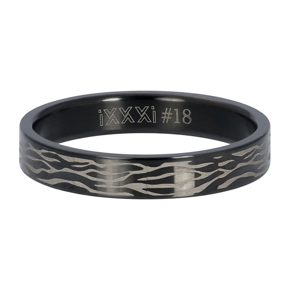 BAGUE IXXXI 4 MM BLACK ZEBRA