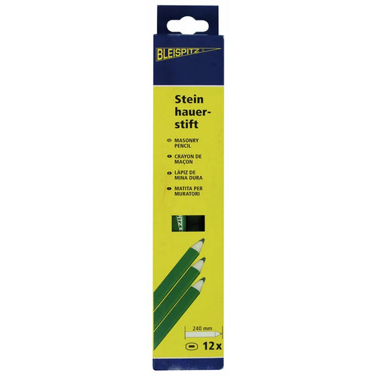 CRAYON MAÇONNERIE 6H 240MM 12 ou 100  PIÈCES (DUR) BLEISPITZ