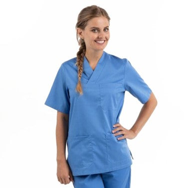 Tunique hôpital à enfiler bleue taille S NEW YORK
