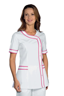 Blouse blanche avec profils fuchsia BRASILIA taille S