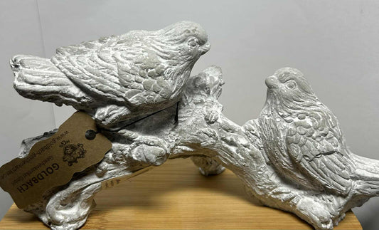 Les oiseaux sur une branche en plâtre fait main collection Goldbach de GmbH (20*10cm)