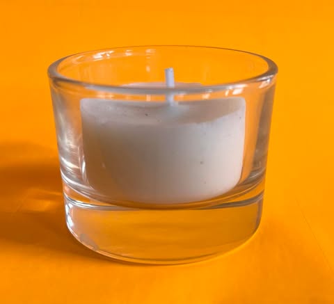Porte bougie rond en verre