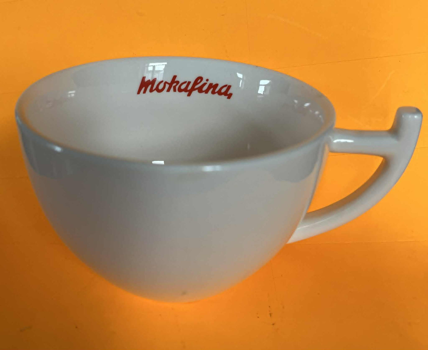 Tasse blanche avec anse MOKFINA 17cl
