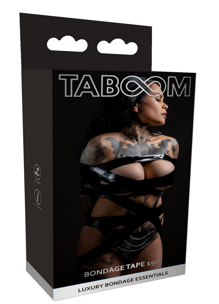 TABOOM Bondage Tap PVC noir 15cm