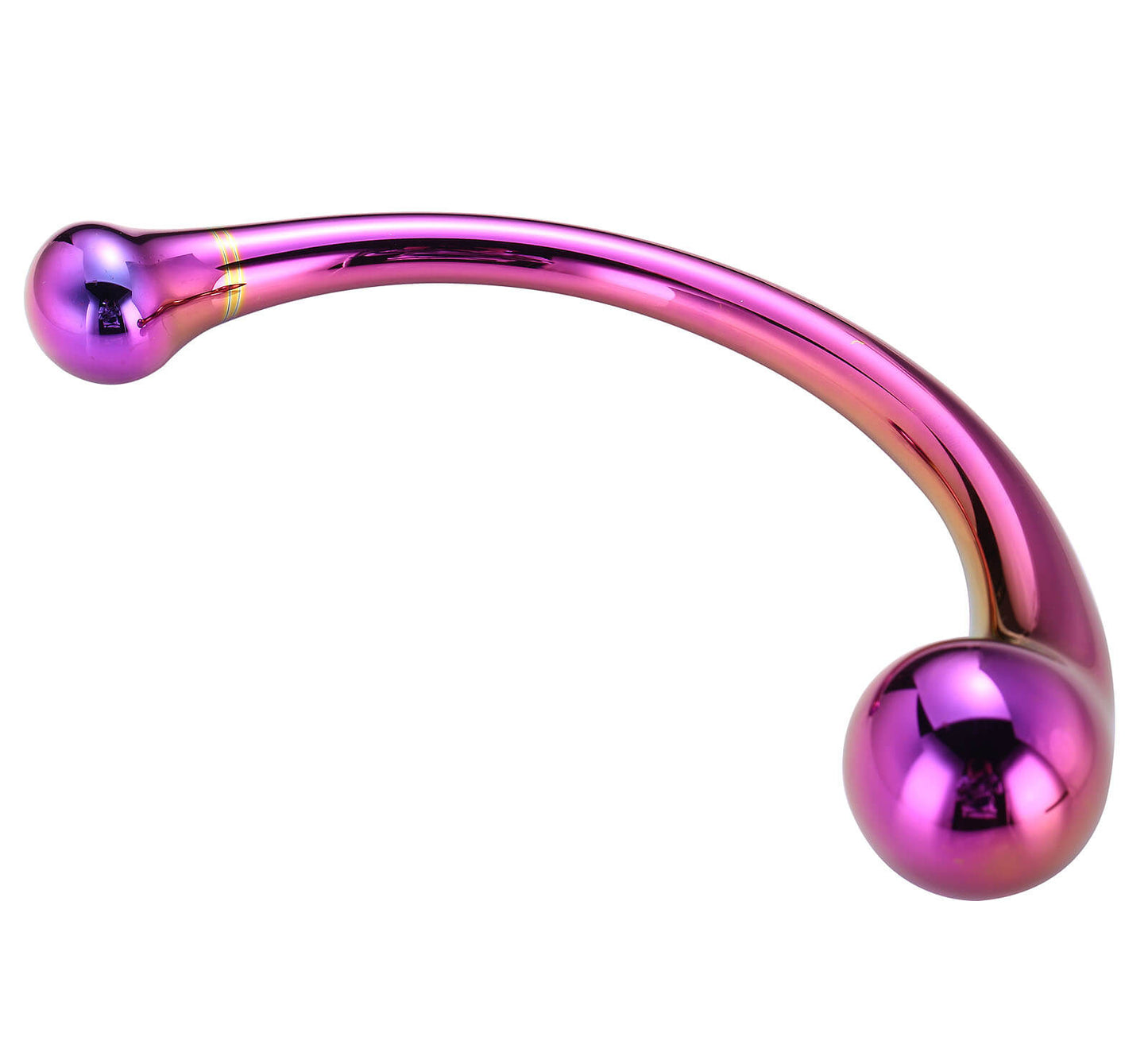 Baguette vibrante incurvée en verre glamour de DREAMTOYS 21 cm