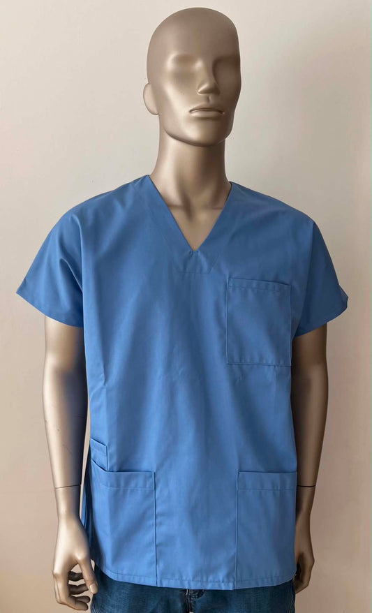 Tunique hôpital, Véto, Kiné à enfiler bleue taille S NEW YORK