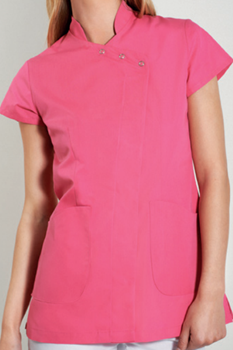 Blouse HIZA pression femme art 221142-000-0067 rose