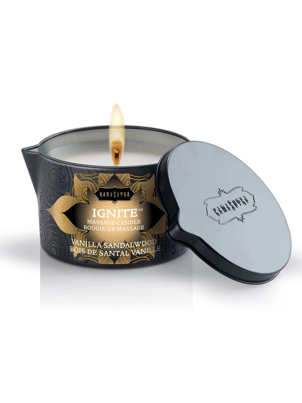 Bougie de massage Kama Sutra Ignite Vanille et bois de santal, 170 g
