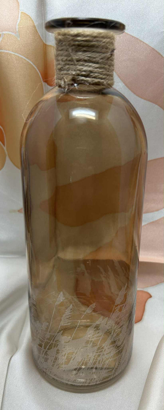Bouteille en verre marron décorée de GmbH (7*20cm)