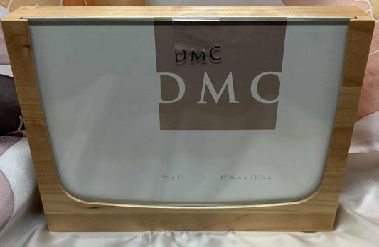 Cadre contour bois verre coulissant de DMC (photo17.5*12.7cm) (cadre 19.7*14.3cm)