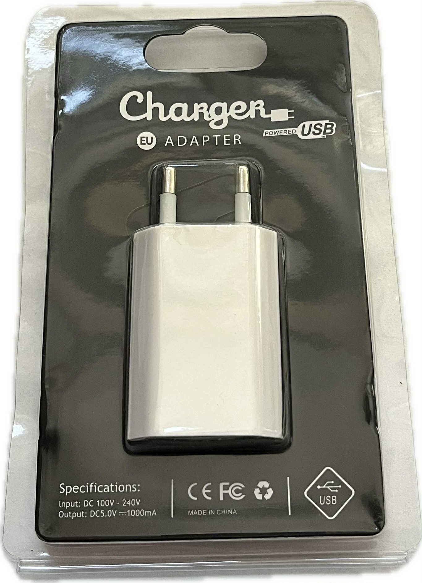 Chargeur USB 5V/1A Adaptateur de Prise USB pour téléphone Portable, etc..