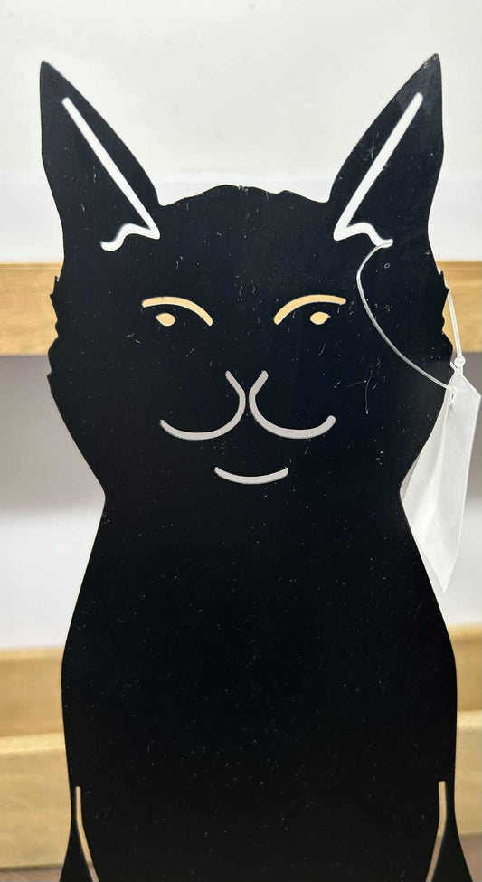 Chat en métal avec socle noir de GmbH (14*30cm)