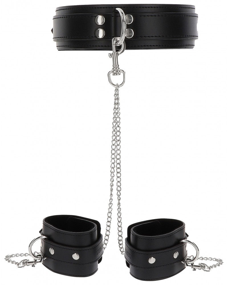 Collier et Menottes de poignets Heavy TABOOM Noir