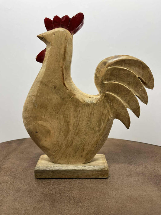 Coq en bois en bois avec socle Collection Goldbach de GmbH  (21.5*18cm)