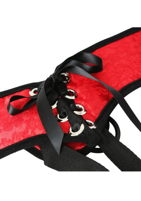 Harnais gode ceinture corset rouge SPORTSHEETS