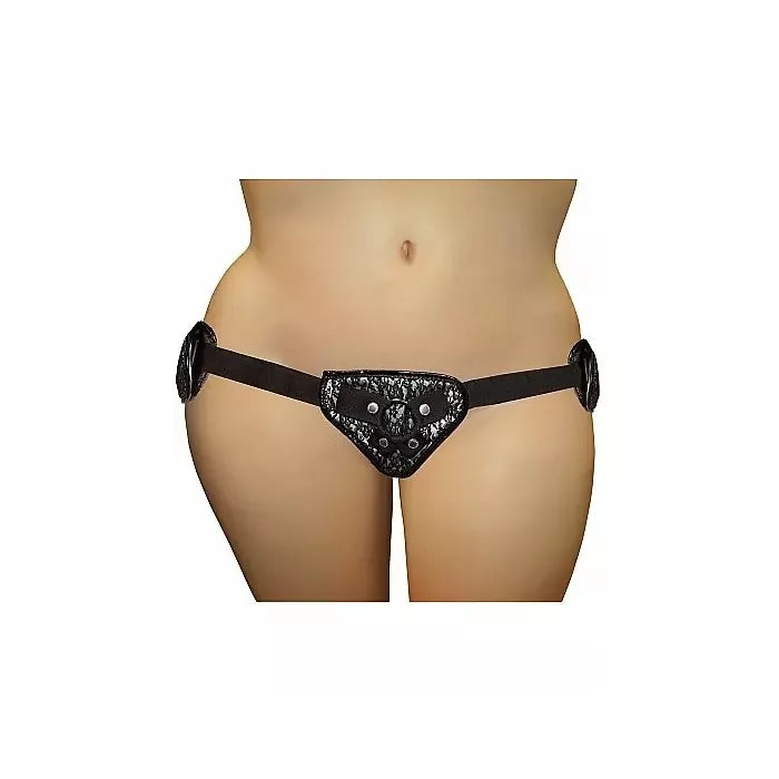 Corset en dentelle gris et noir SPORTSHEETS