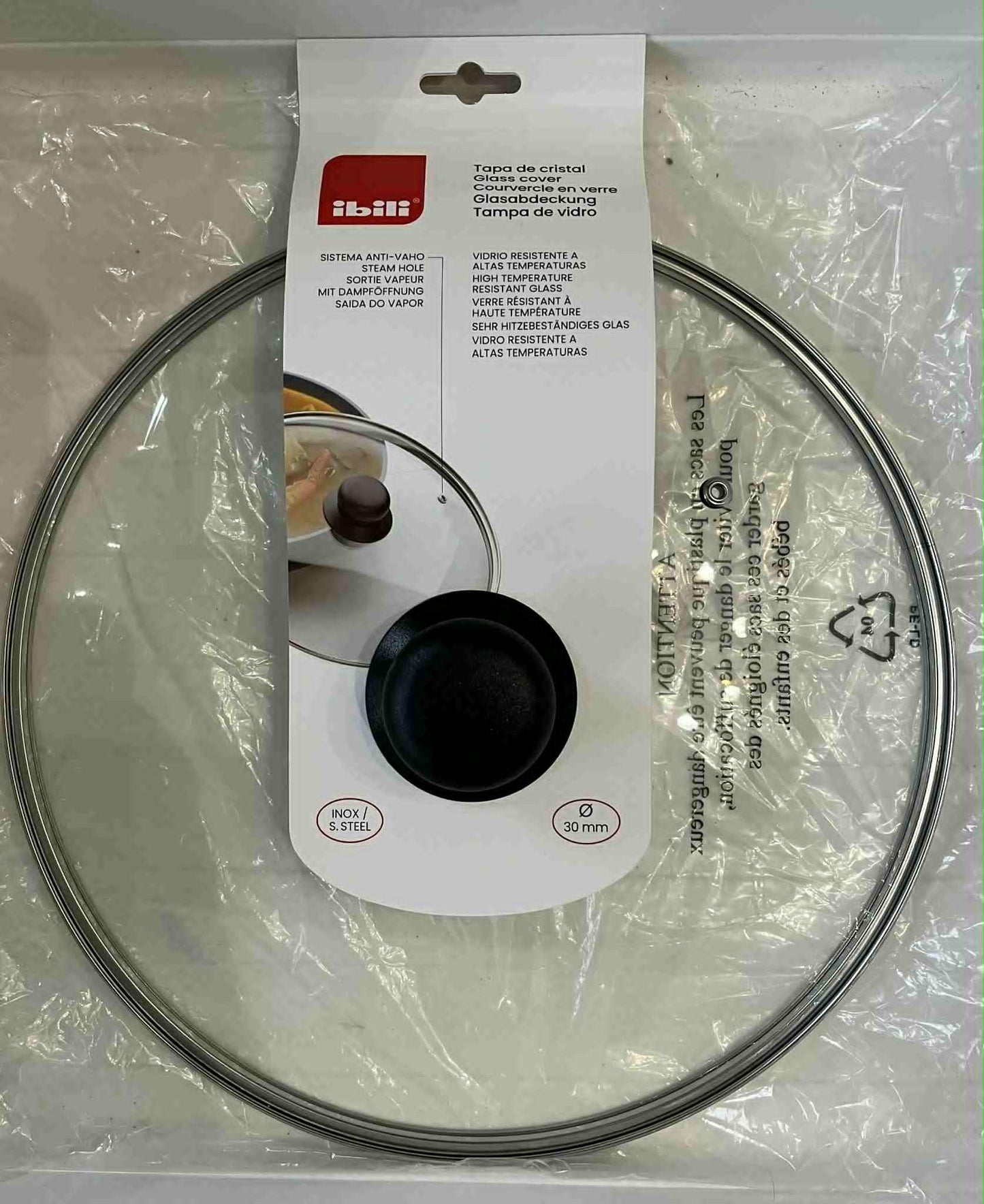 couvercle en verre de marque ibili de 30 cm