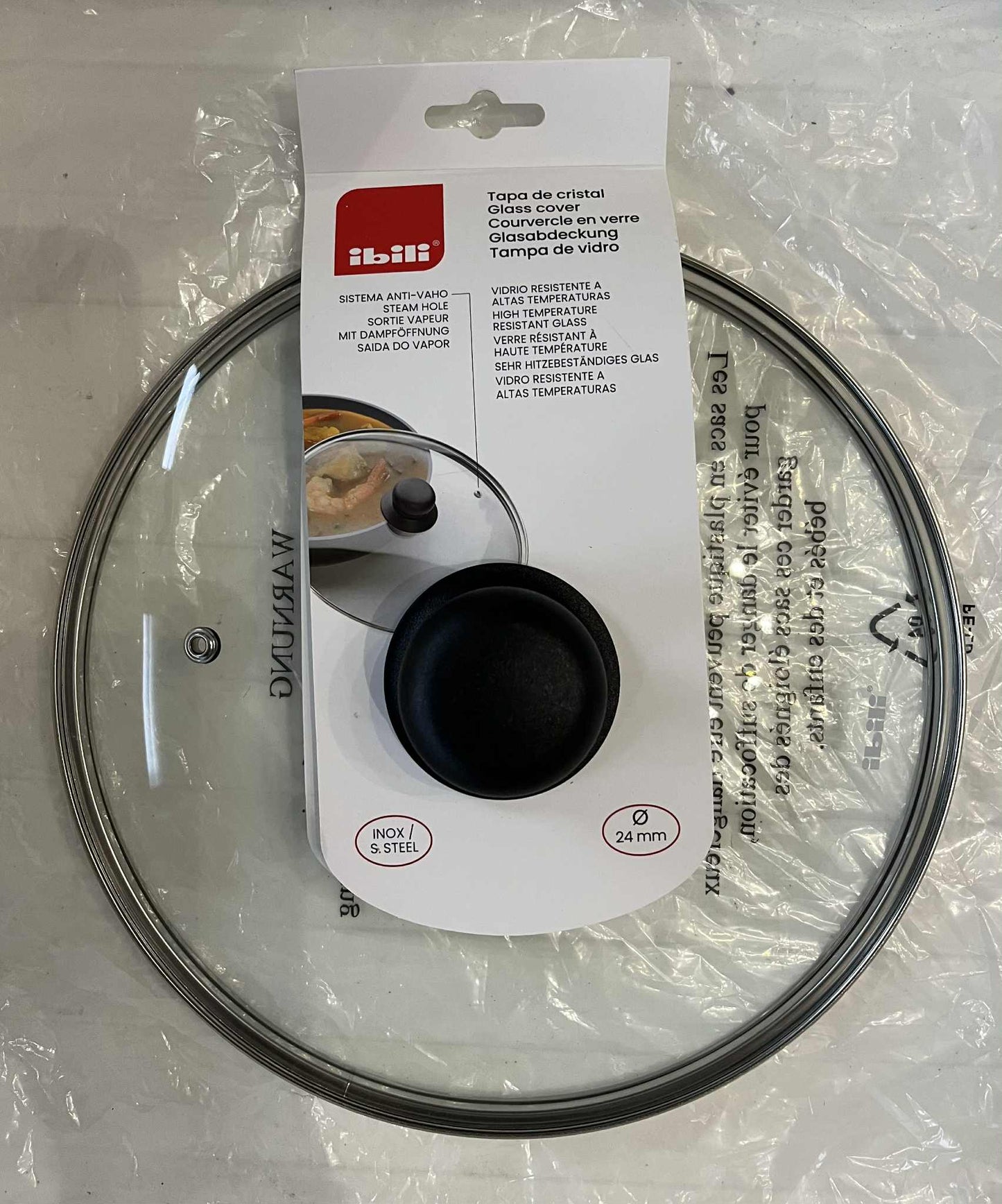 couvercle ibili en verre de 24cm de diamètre