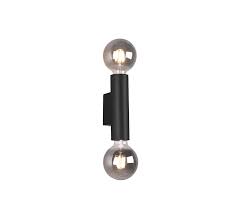 Applique murale 2 ampoules noire mat en métal 2*27W max 40w TRIO VANNES REF R20182032
