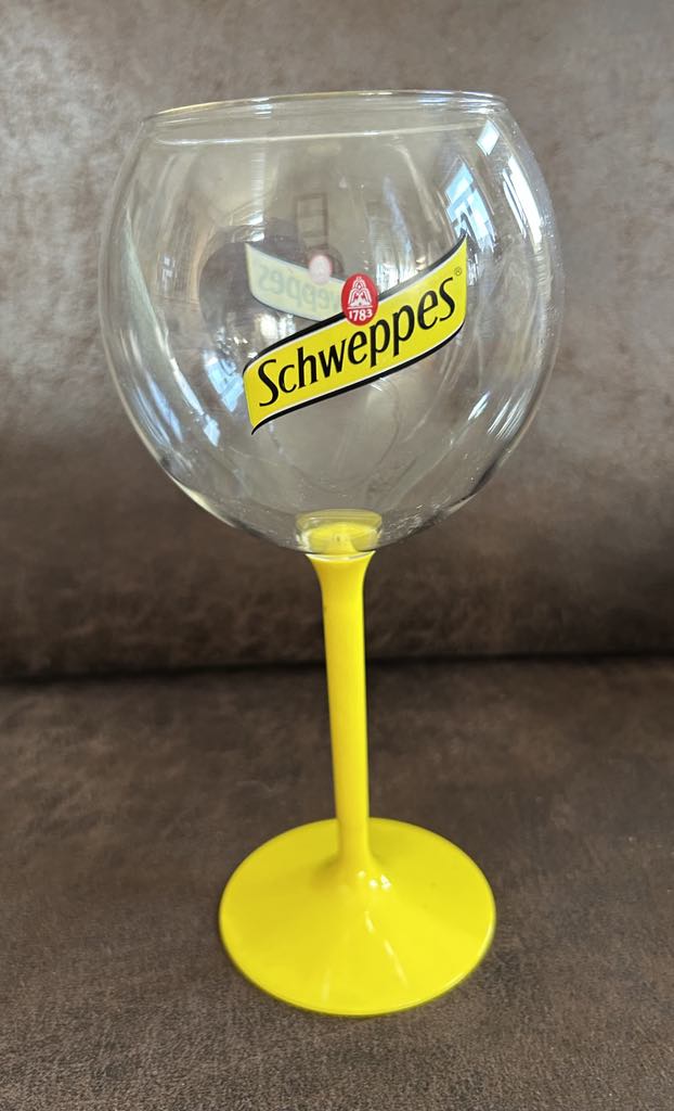 Lot de 6 verres ballon à pied SCHWEPPES Piscine