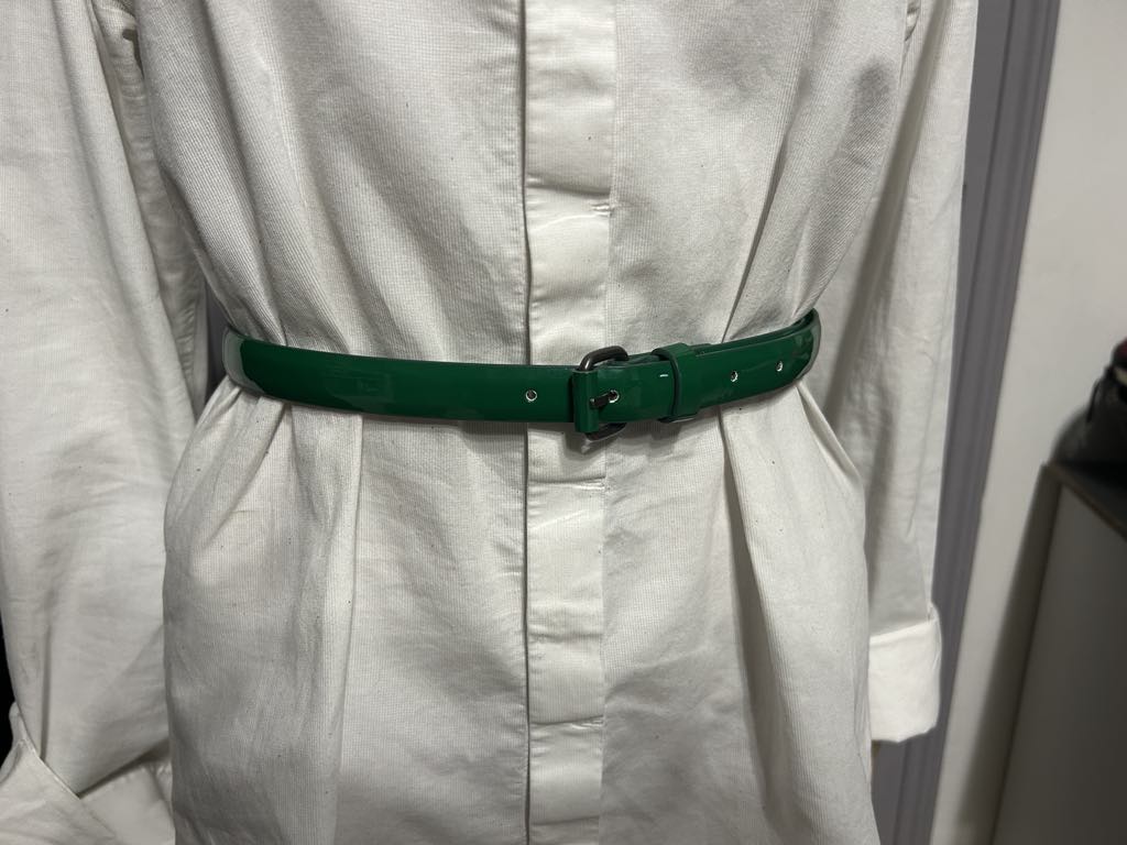 Ceinture verte brillante boucle vieillie marque Fashion