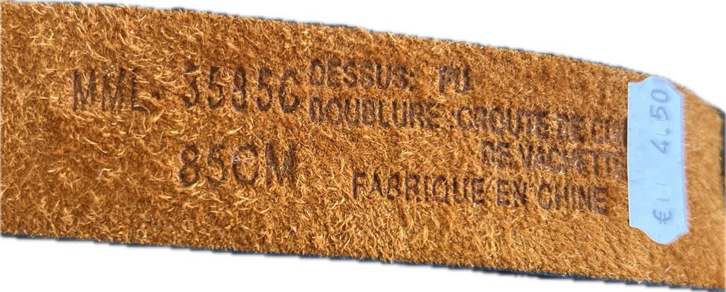 Ceinture marine boucle dorée cuir Fashion